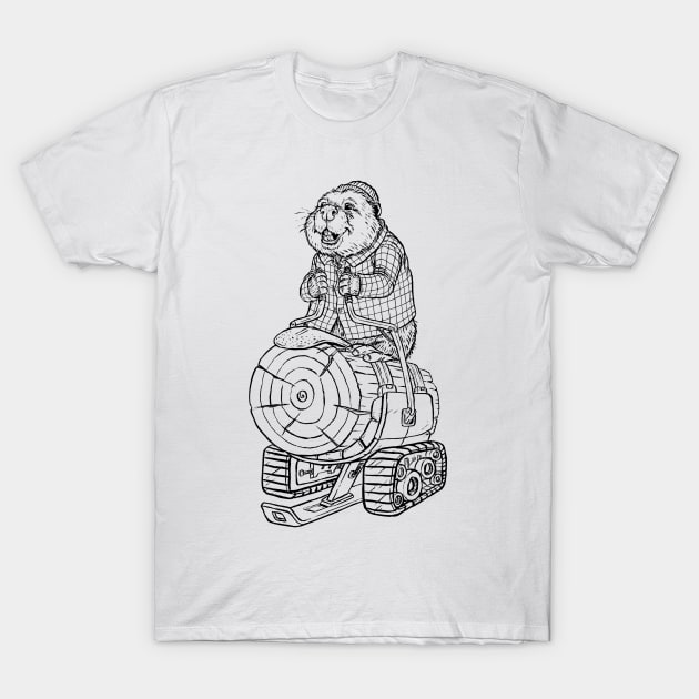 Big Log Hauler T-Shirt by AJIllustrates
